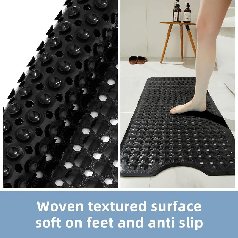 Hign-concerned Long Non Slip Bath Mat With Suction Cups