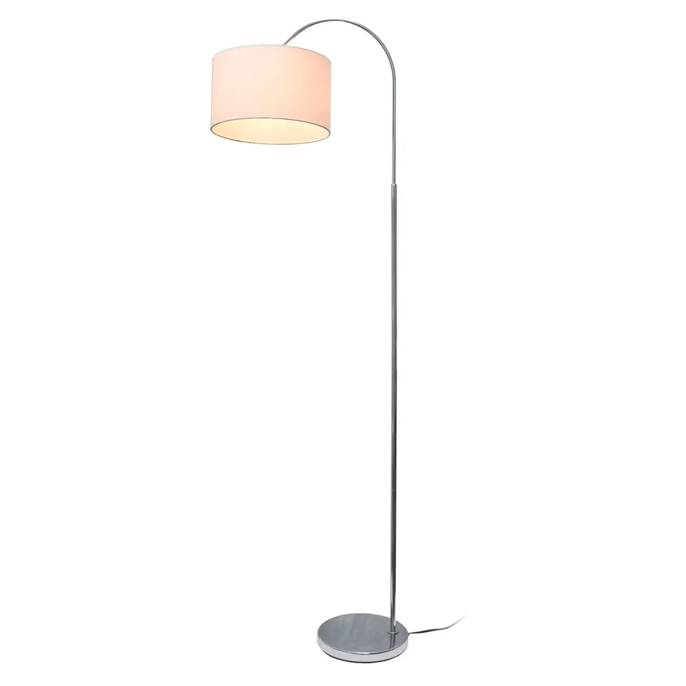 XMSJ Arched Floor Lamp With Drum Shade 100W Foot Switch