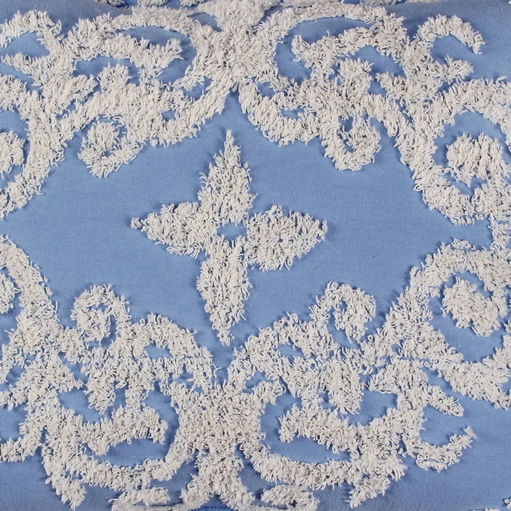 DUTRIEUX Chenille Bedspread Floral Design Lightweight