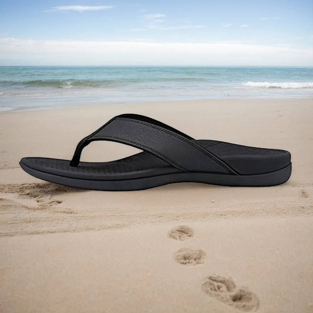 Men Orthotic Arch Support Flip Flops Non Slip Beach Slippers