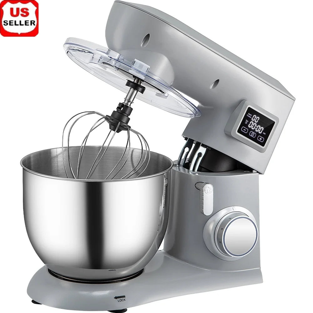XMSJ 450W Stand Mixer With Stainless Steel Bowl LCD Control