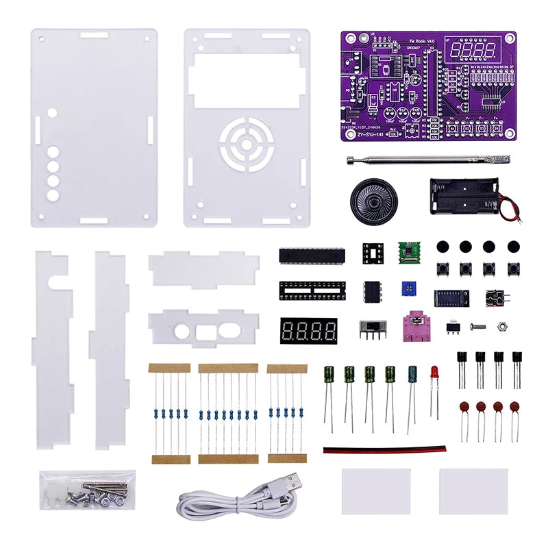 DIY FM Radio Kit RDA5807S Adjustable Frequency 87 108 MHz