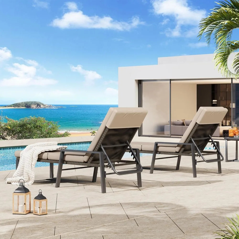Chengwei Adjustable Outdoor Chaise Lounge Set of 2 Premium