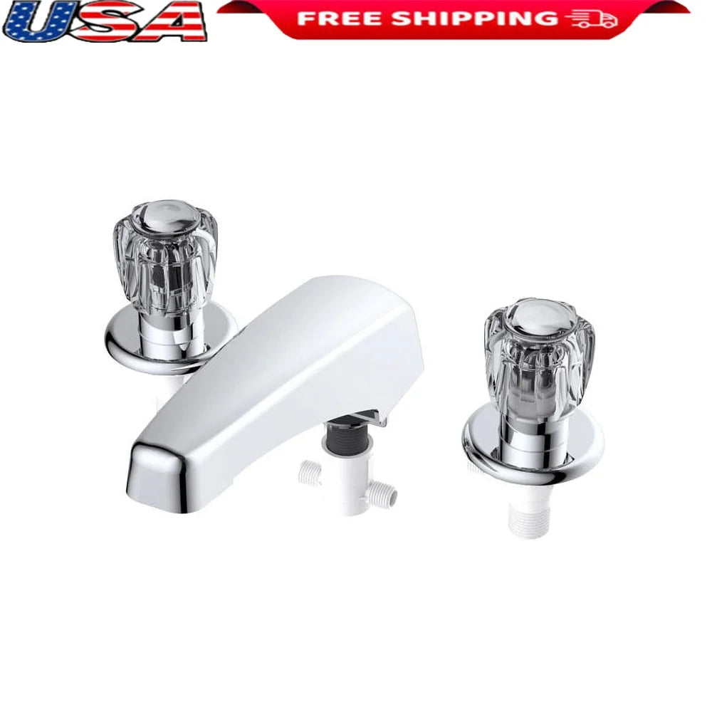 XMSJ Classic Two Handle Tub Faucet Chrome Plated Fixture