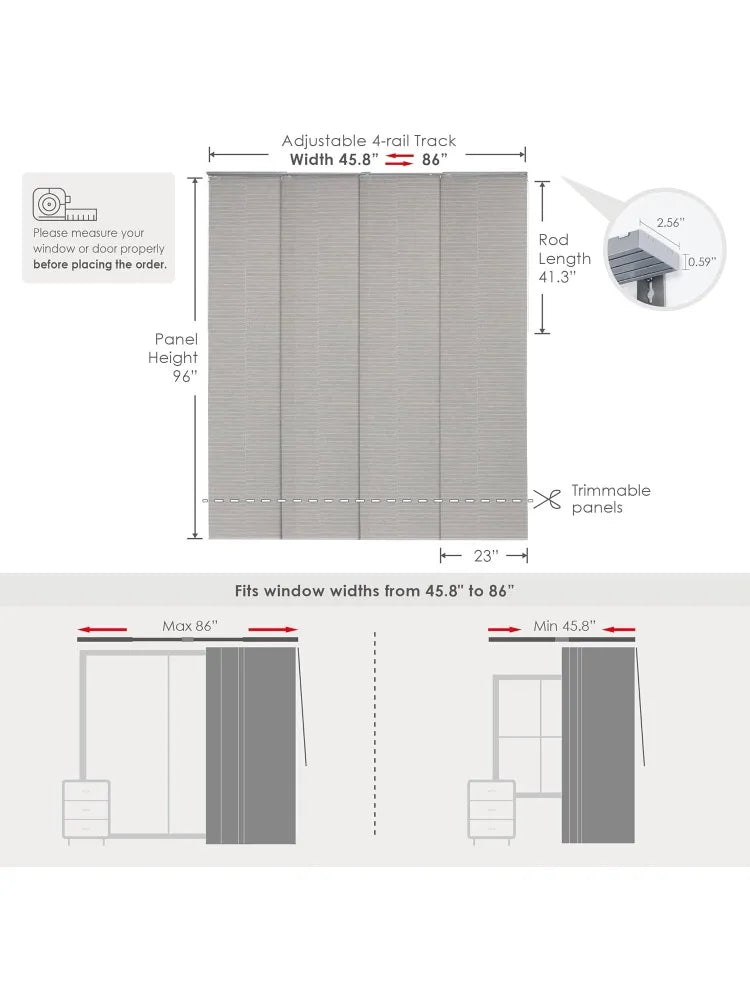 Hign-concerned Vertical Panel Track Blinds For Sliding Door