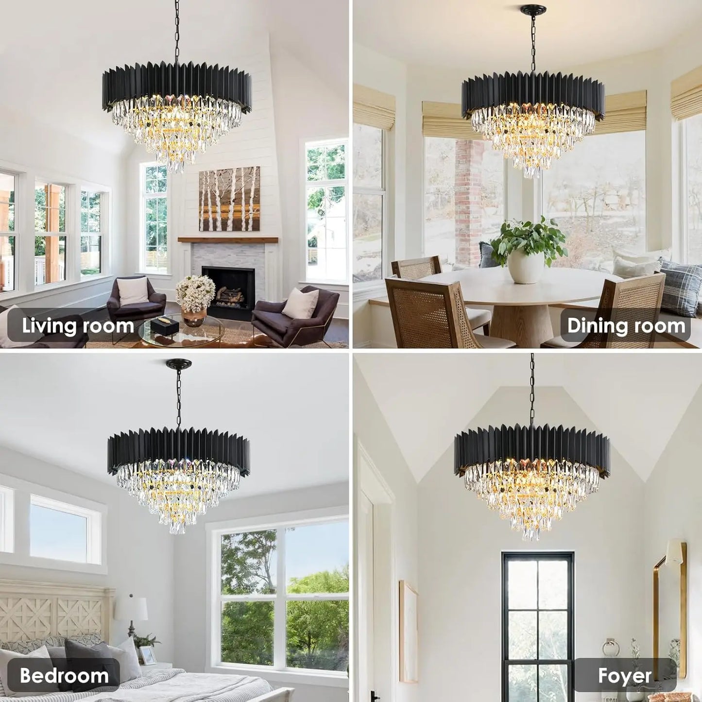 Modern Crystal Chandelier 15 Light LED Dining Room