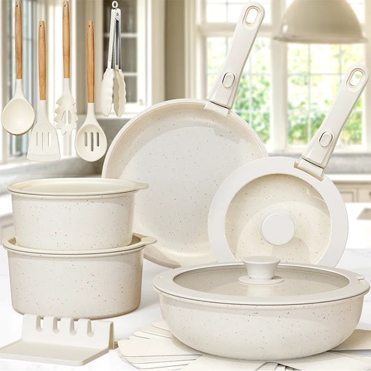 Astercook 21 Pots And Pans Nonstick Ceramic Cookware Set