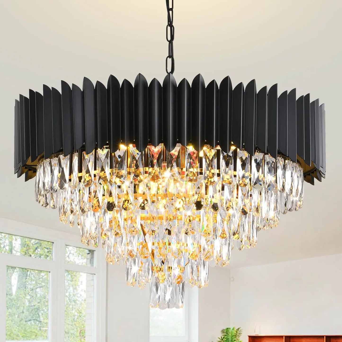 Modern Crystal Chandelier 15 Light LED Dining Room
