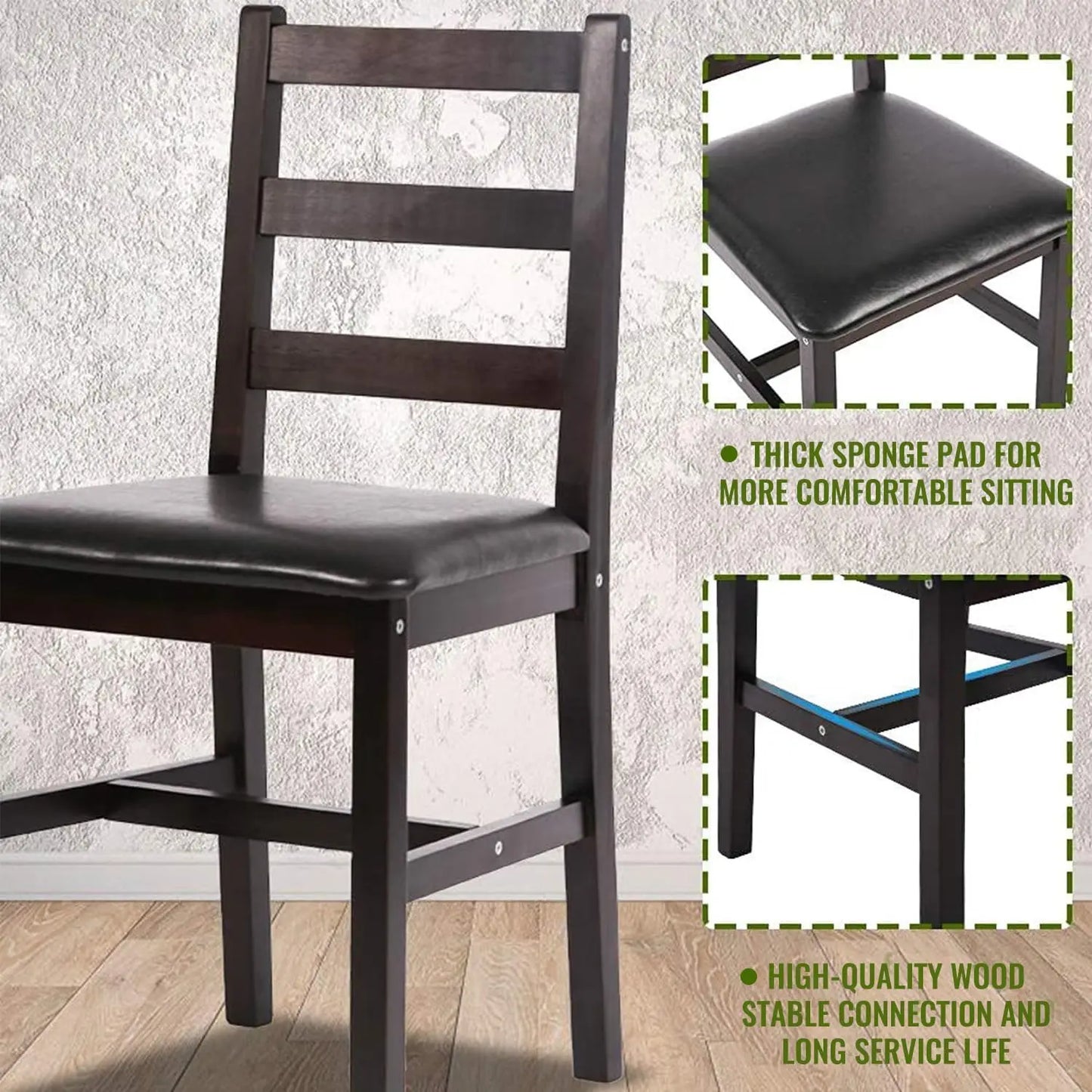 XMSJ Kitchen Table and Chairs Set for Small Spaces Plus