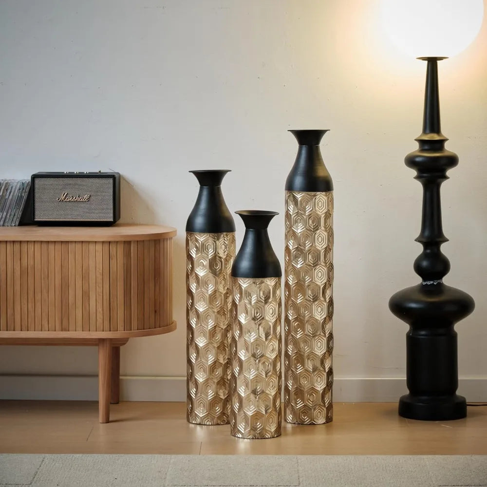 Hignconcerned Metal Vase Set Centerpiece Vases Living Room
