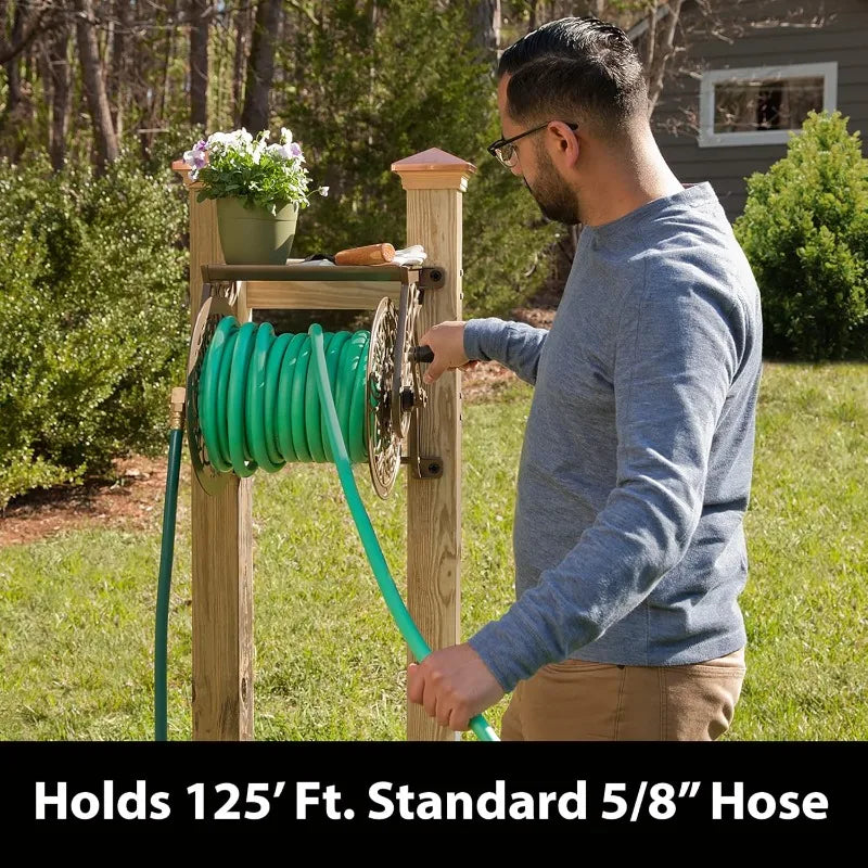 Hign-concerned Outdoor Cast Aluminum Wall Mount Hose Reel
