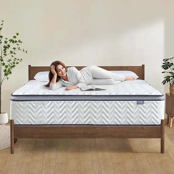 Hybrid Cooling Gel Memory Foam Mattress Pocketed Coils