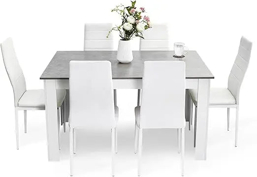 Hign-concerned Dining Table and Chairs Set Rectangular