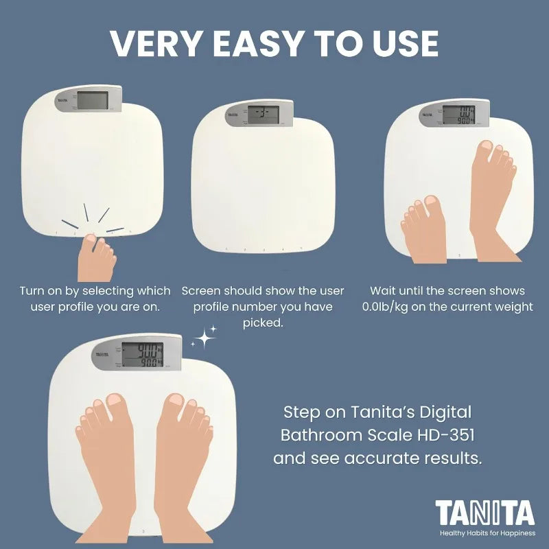 XMSJ Tanita HD351 Digital Bathroom Scale 440 Lb Capacity