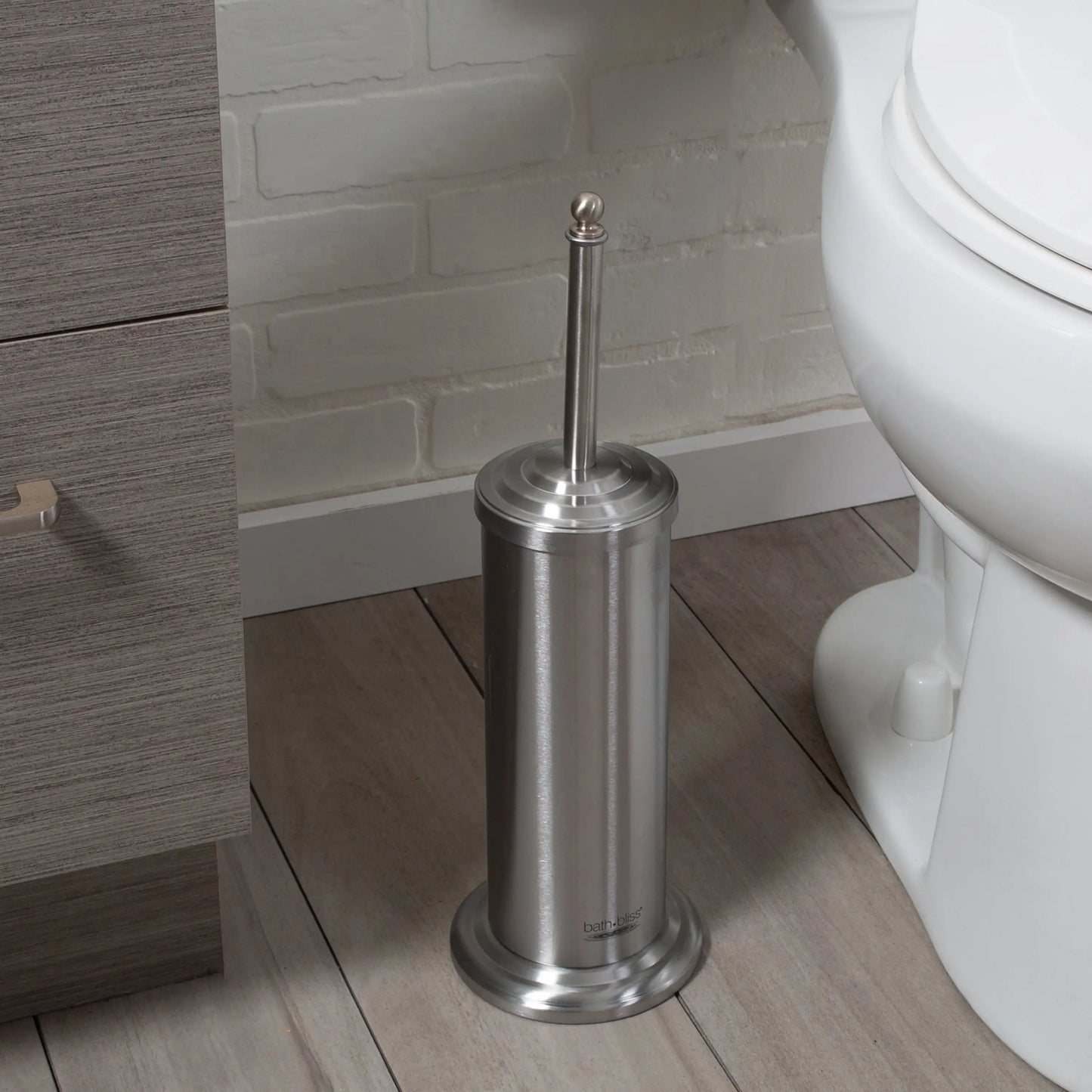 Hignconcerned Stainless Steel Trash Can Plunger Toilet Brush