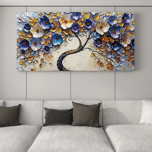 Hign-concerned Abstract Floral Tree Canvas Wall Art