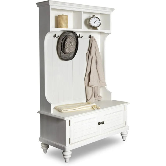 Home Styles Bermuda Hall Tree Entryway Organizer With Hooks