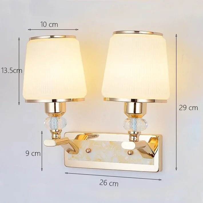 Modern Minimalist Crystal Bedside Wall Sconce Lamp E14 12W