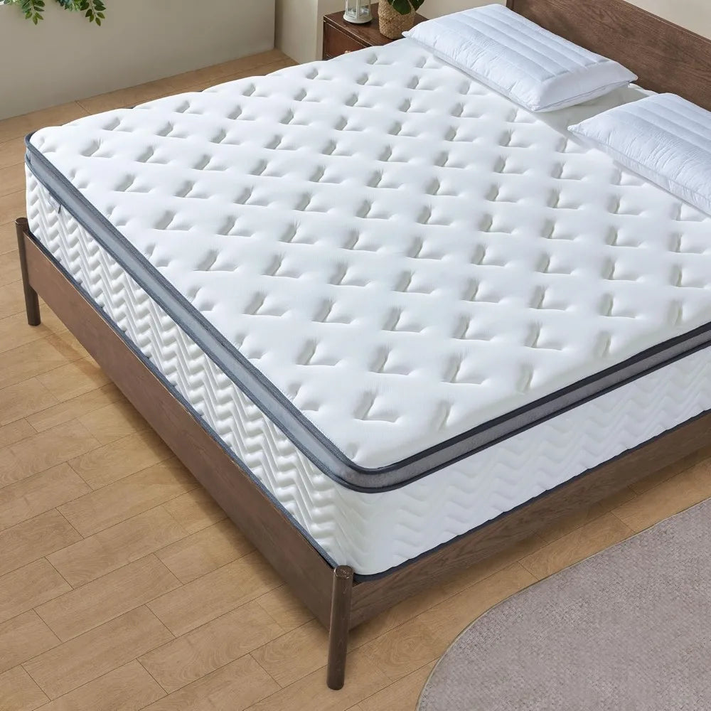 Hybrid Cooling Gel Memory Foam Mattress Pocketed Coils