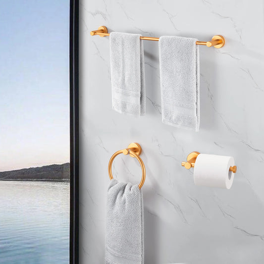 Complete Home Apparel 3 Piece Bathroom Hardware Towel Bar