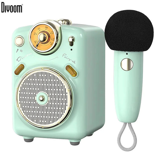 Divoom Fairy OK Retro Mini Karaoke Speaker With Microphone