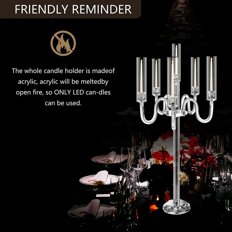 Complete Home And Apparel Acrylic Candle Holder Centerpiece
