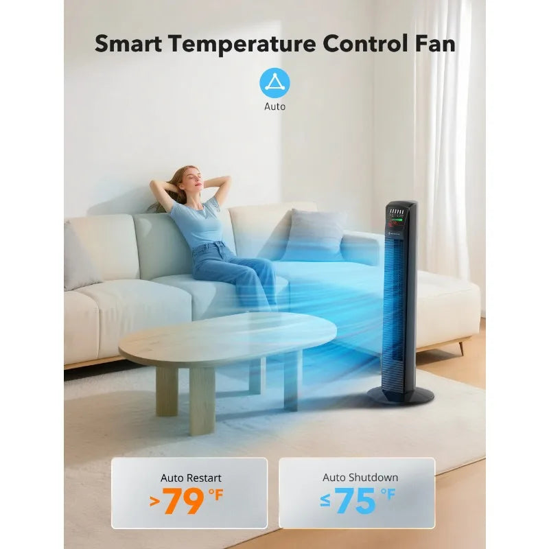 TaoTronics Tower Fan Quiet Oscillating With Remote Control