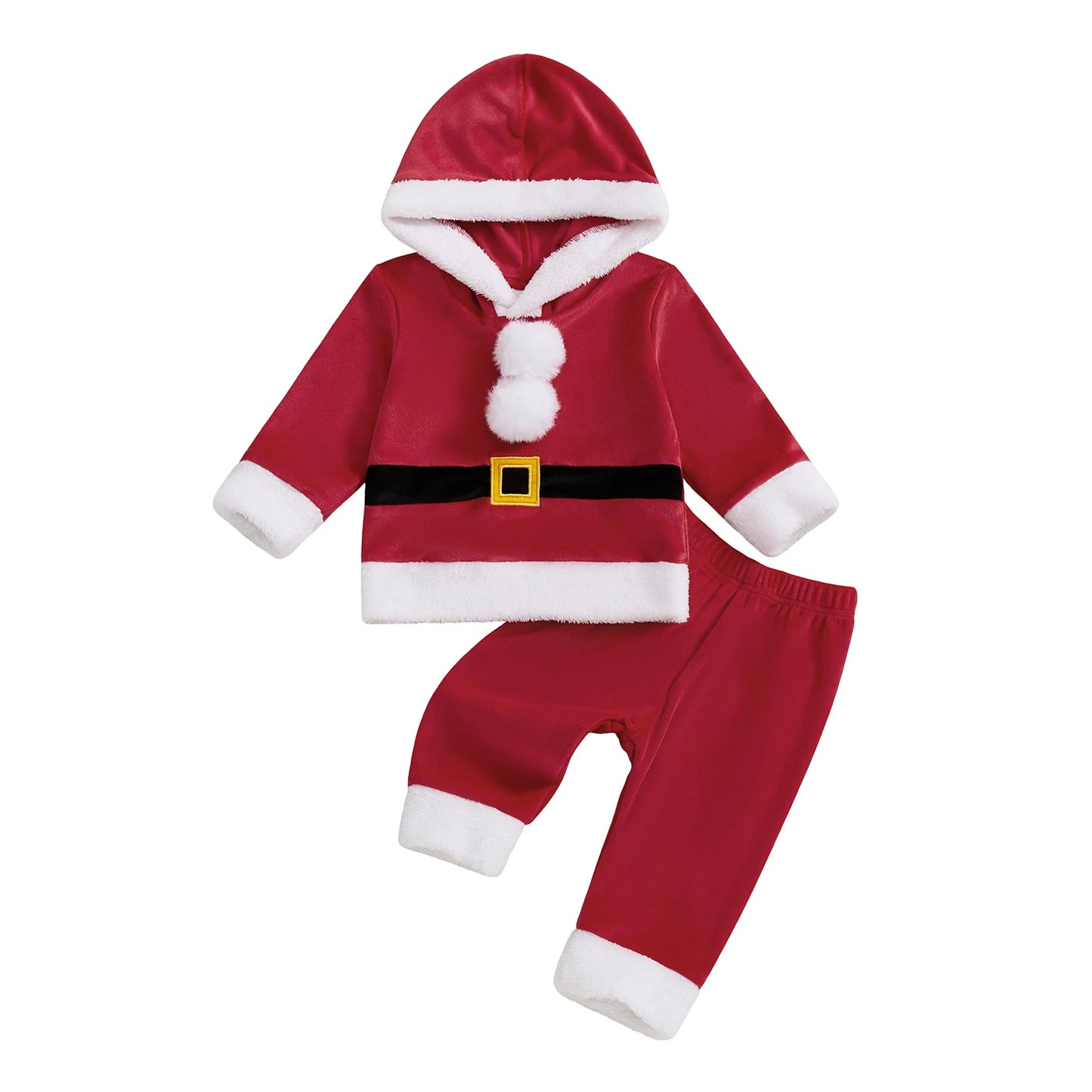 Guangdong Santa Claus Kids Costume Hoodie Set With Pants
