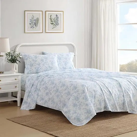 Laura Ashley Cotton Percale Bedding Set With Pillowcase