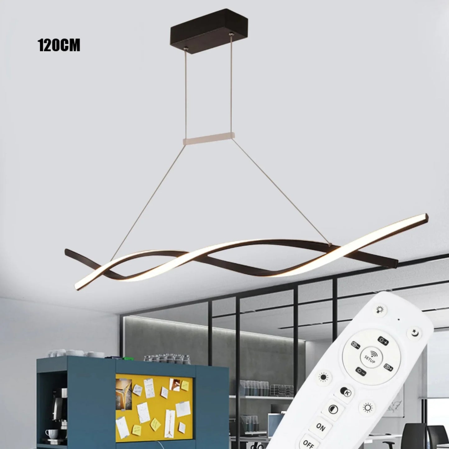 Bymaocar Remote Control Dimmable LED Pendant Light Fixture