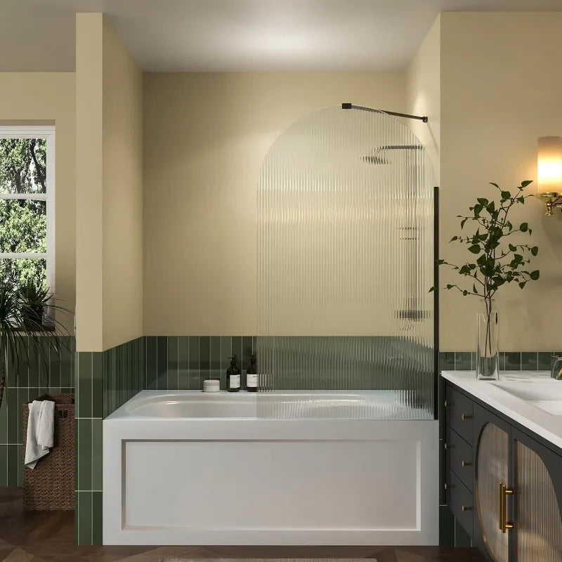Hign-concerned Frameless Tub Shower Door Single Panel