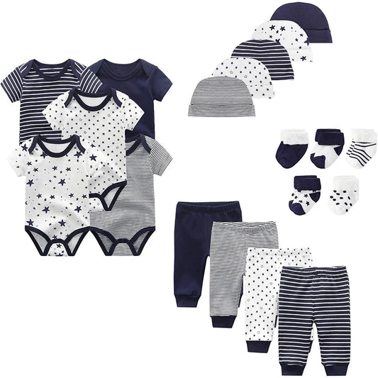 Fujian Baby Unisex Bodysuit Set 19 Pack Essentials Everyday