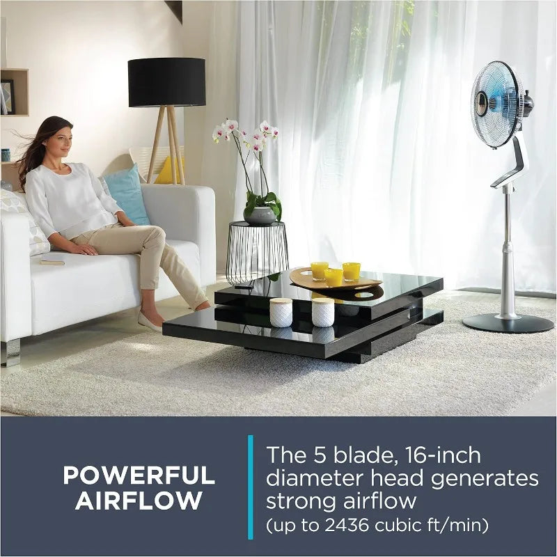XMSJH Pedestal Fan Ultra Quiet Oscillating for Bedroom