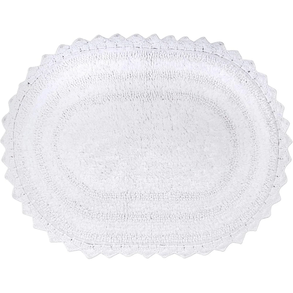 XMSJ Stylish Crochet Bath Mat Reversible Cotton Rug