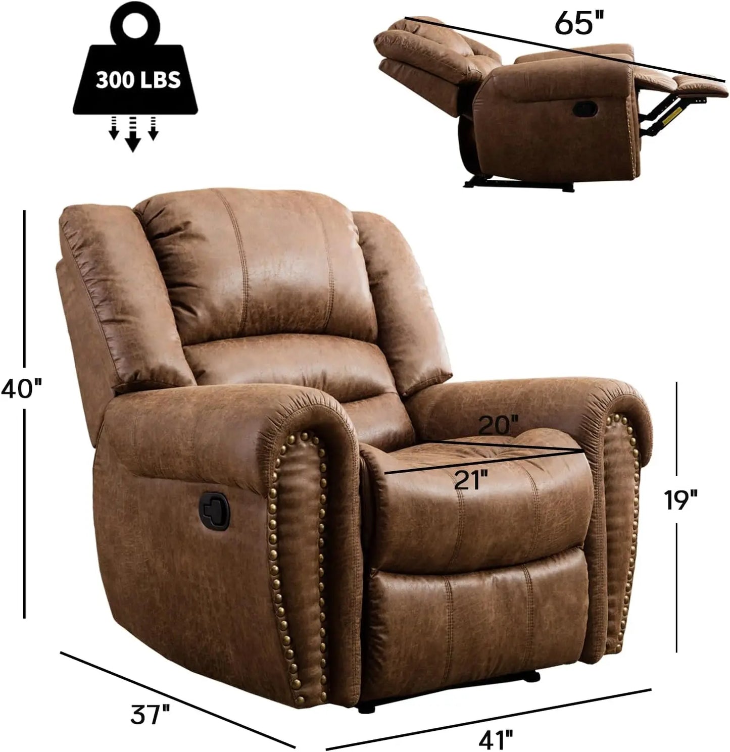 Complete Home And Apparel Leather Recliner Chair Classic