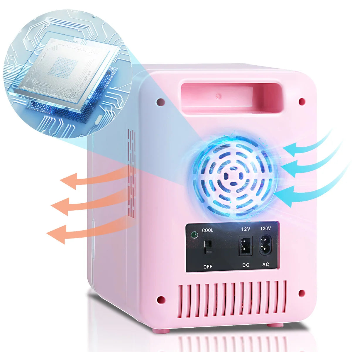 IceBlue Mirror Mini Fridge Dual Use for Beauty Skincare