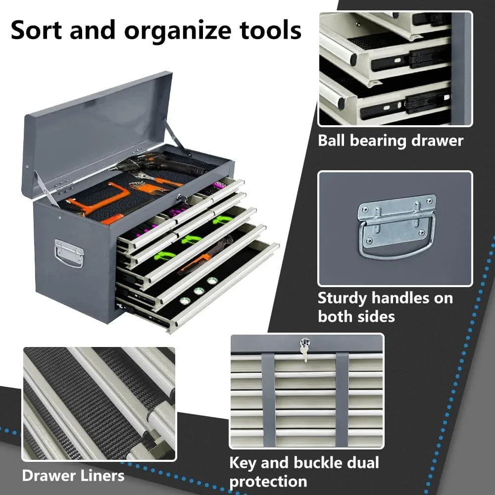 13-Drawer Rolling Tool Chest With Detachable Chests Lock