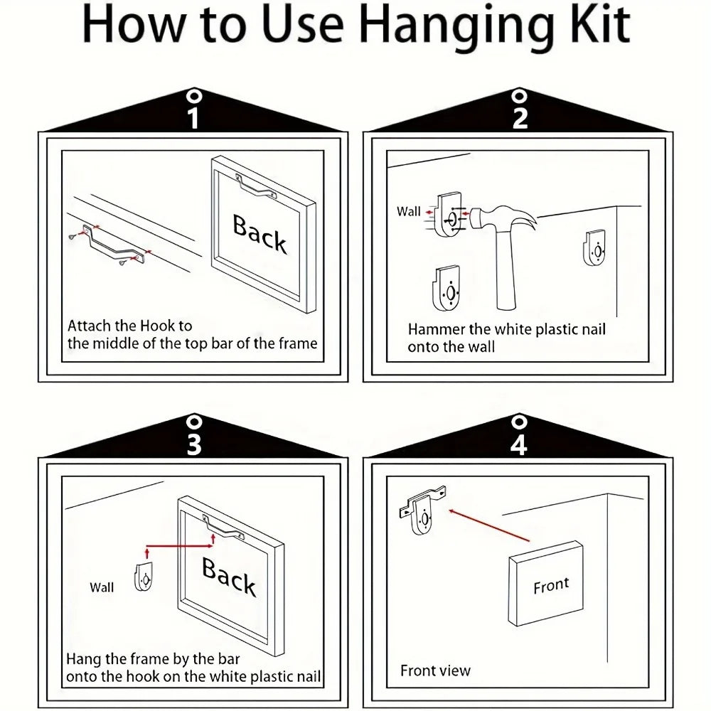 Abstract Canvas Mural With Solid Wood Frame Wall Art