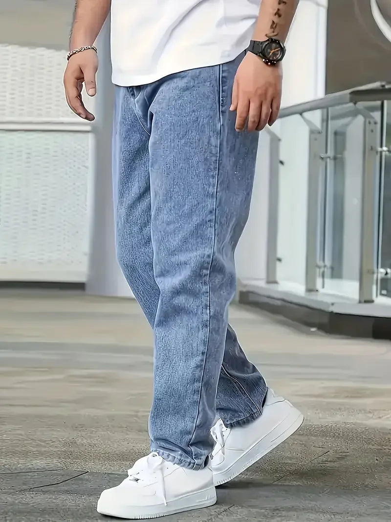 Guangdong Mens Casual Jeans Loose Fit Denim Style Everyday
