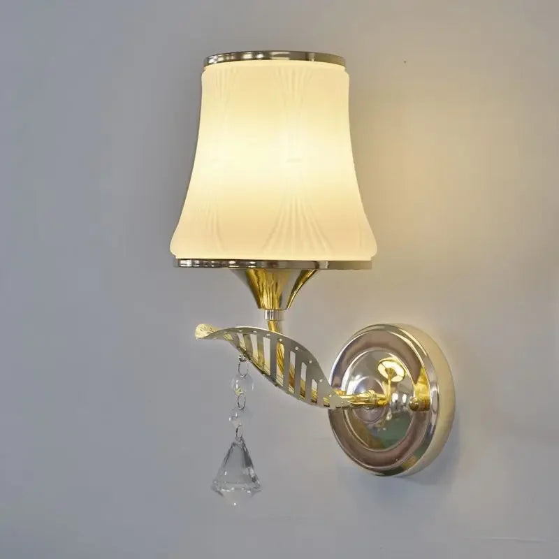 Modern Minimalist Crystal Bedside Wall Sconce Lamp E14 12W