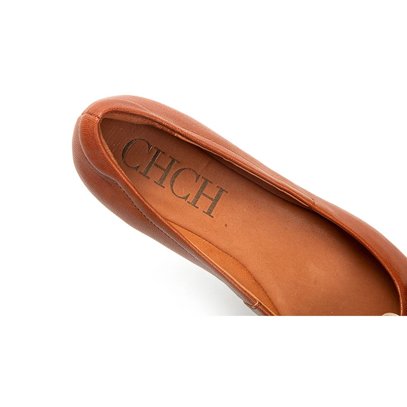 CHCH Classic Retro Flats for Women Pointed Toe Shoes