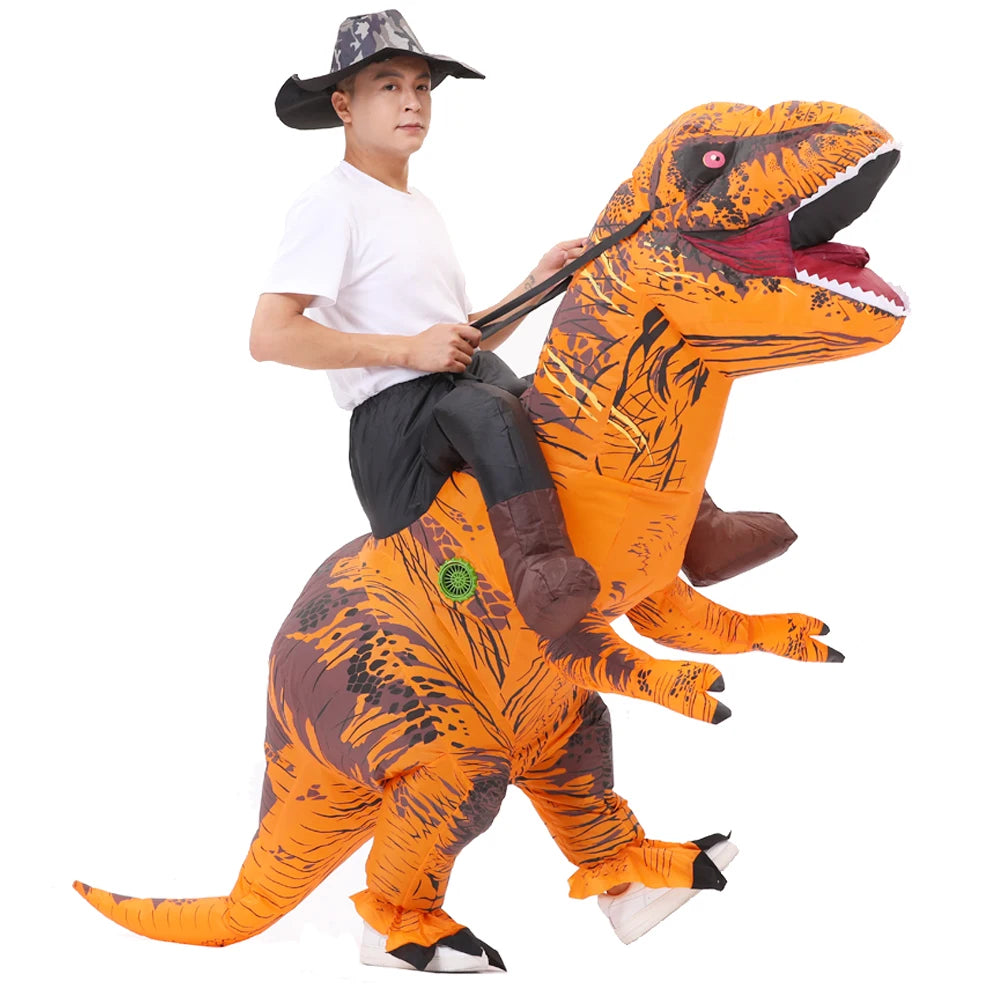 Rysotowy Halloween Inflatable Adult Ride On Dinosaur Costume