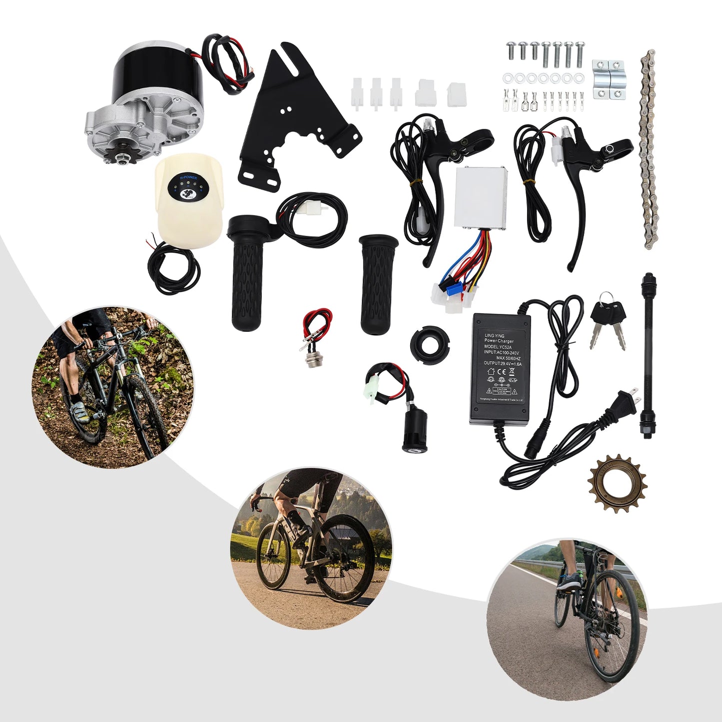 Electronic 250W Mid Kit Bicycle Ebike 24V Conversion