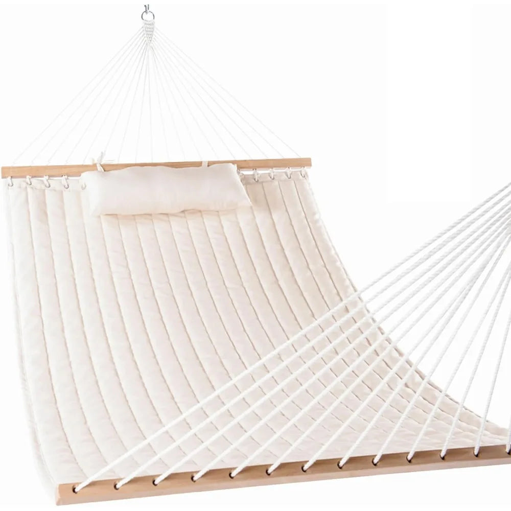 Hign-concerned Double Quilted Fabric Hammock With Pillow