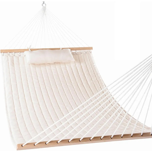 Hign-concerned Double Quilted Fabric Hammock With Pillow