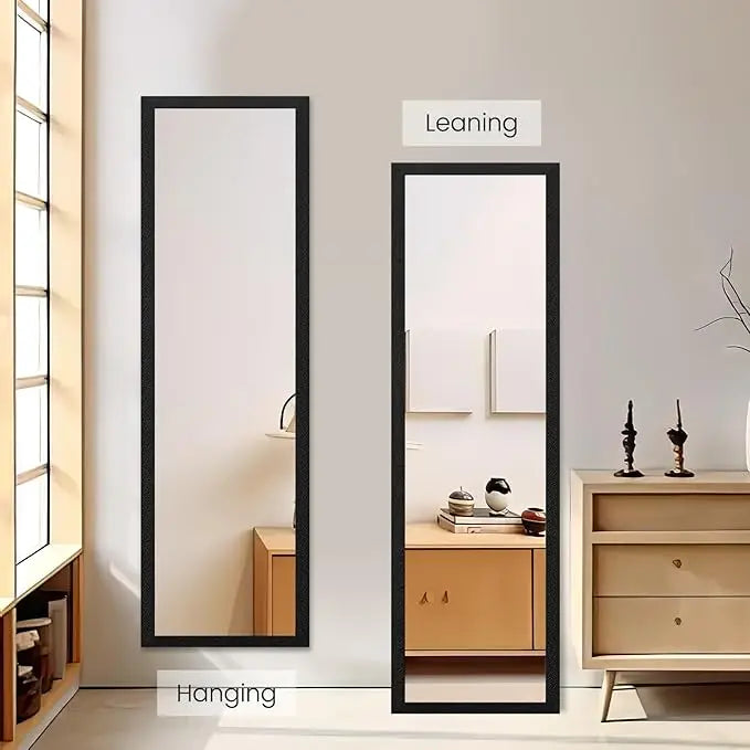 Feature Rectangular LED Floor Wall Mounted Mirror Vanity