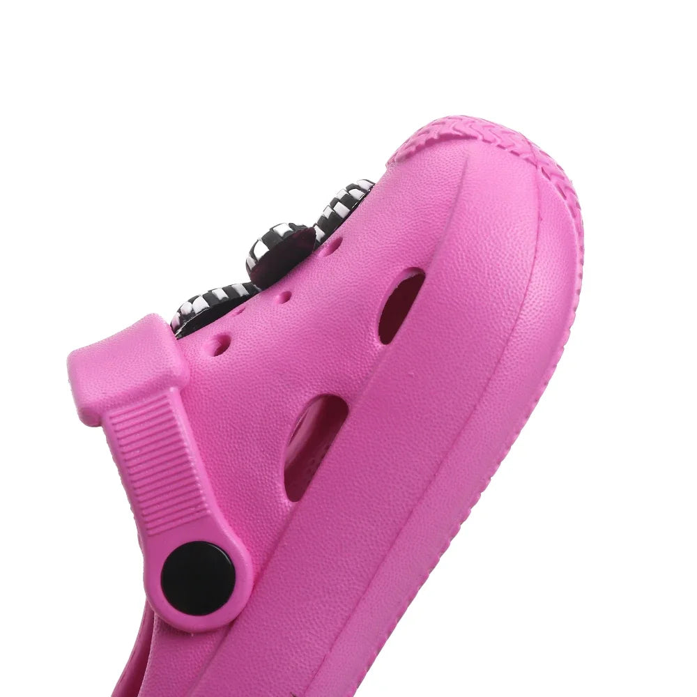 New Summer Children Beach Slippers Soft Anti-Slip Comfort Hole Flower Sandal for Boy Girl Cute  Light Breathable Garden Shoes