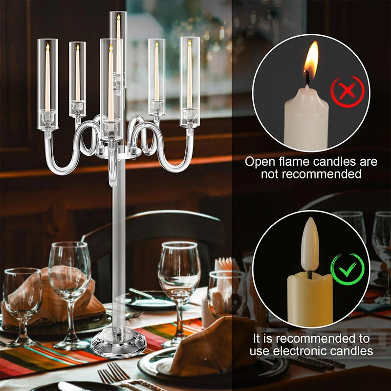 Complete Home And Apparel Acrylic Candle Holder Centerpiece