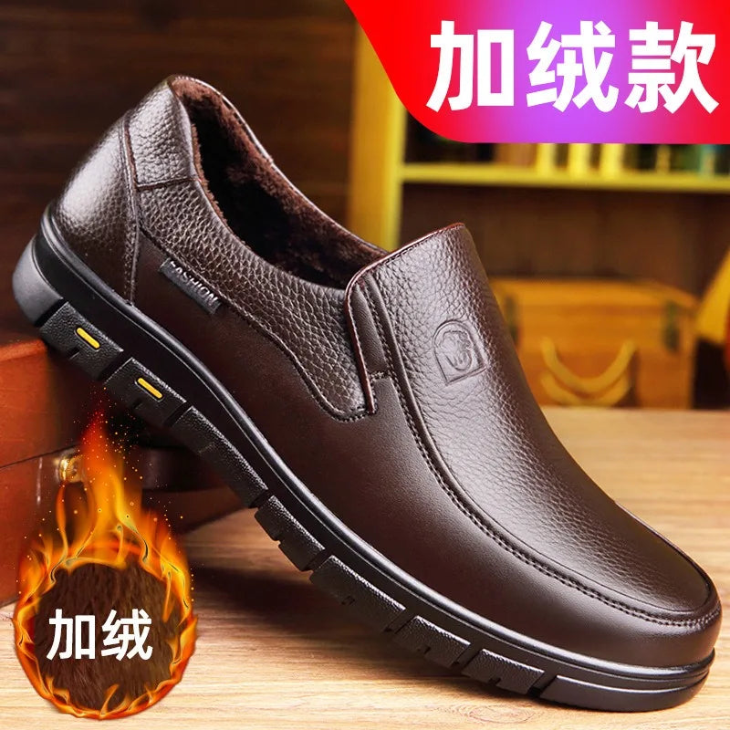 CColinican Leather Handmade Shoes for Men Breathable
