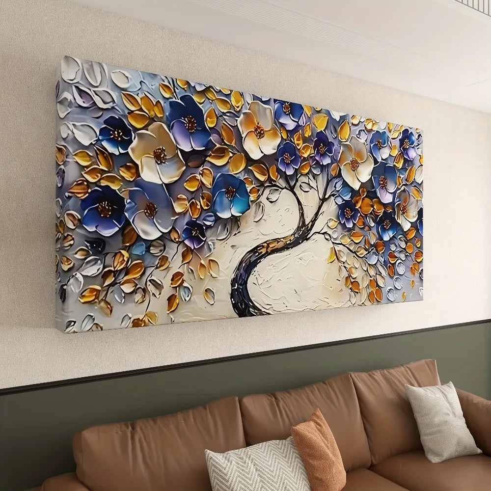 Hign-concerned Abstract Floral Tree Canvas Wall Art